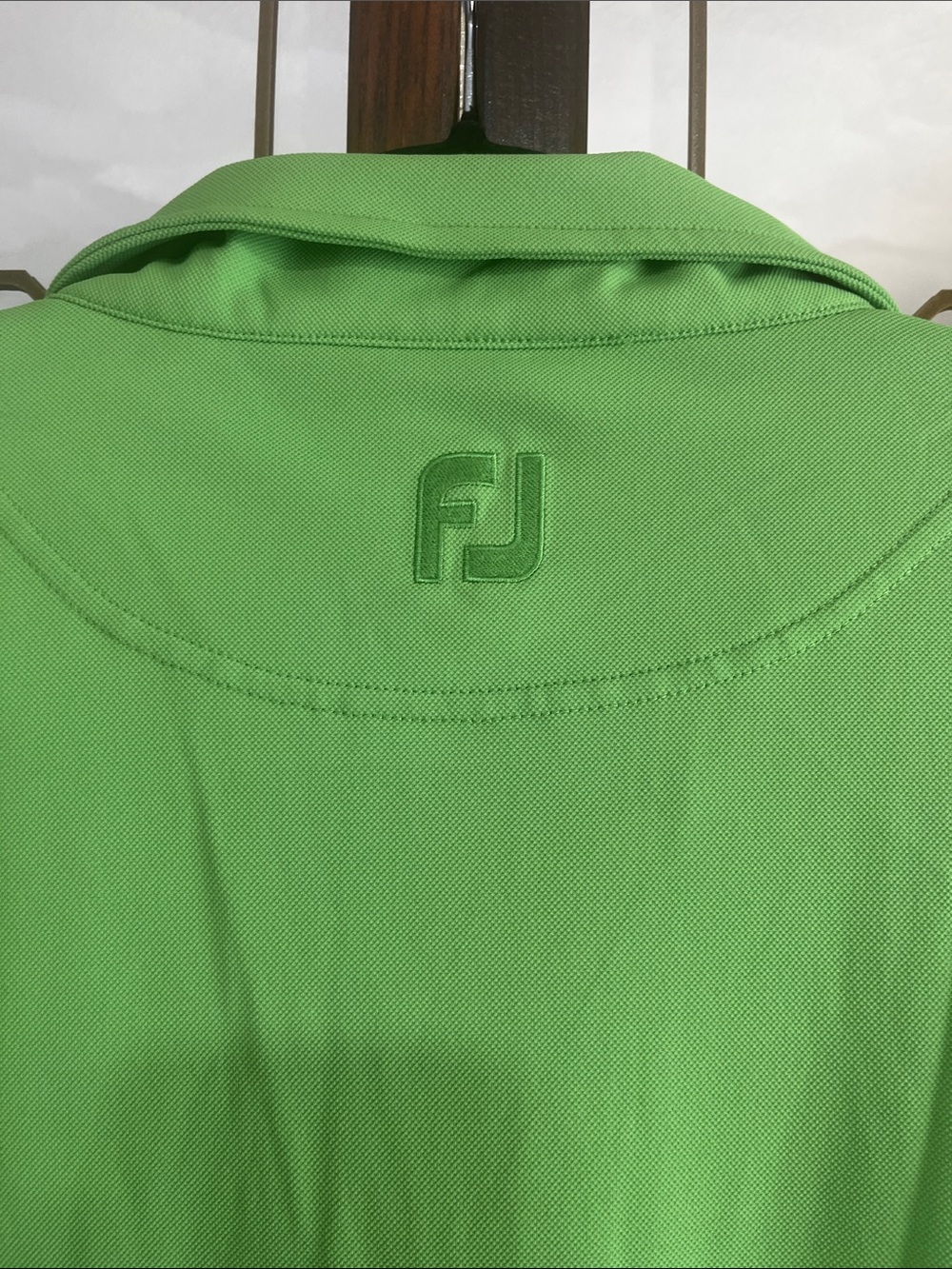 FootJoy Men's Bright Lime Green Polo Shirt XL - Picture 4 of 7